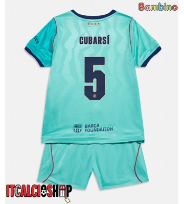 Barcelona Pau Cubarsi #5 Terza Maglia Bambino 2026-27 Manica Corta (+ Pantaloni corti)